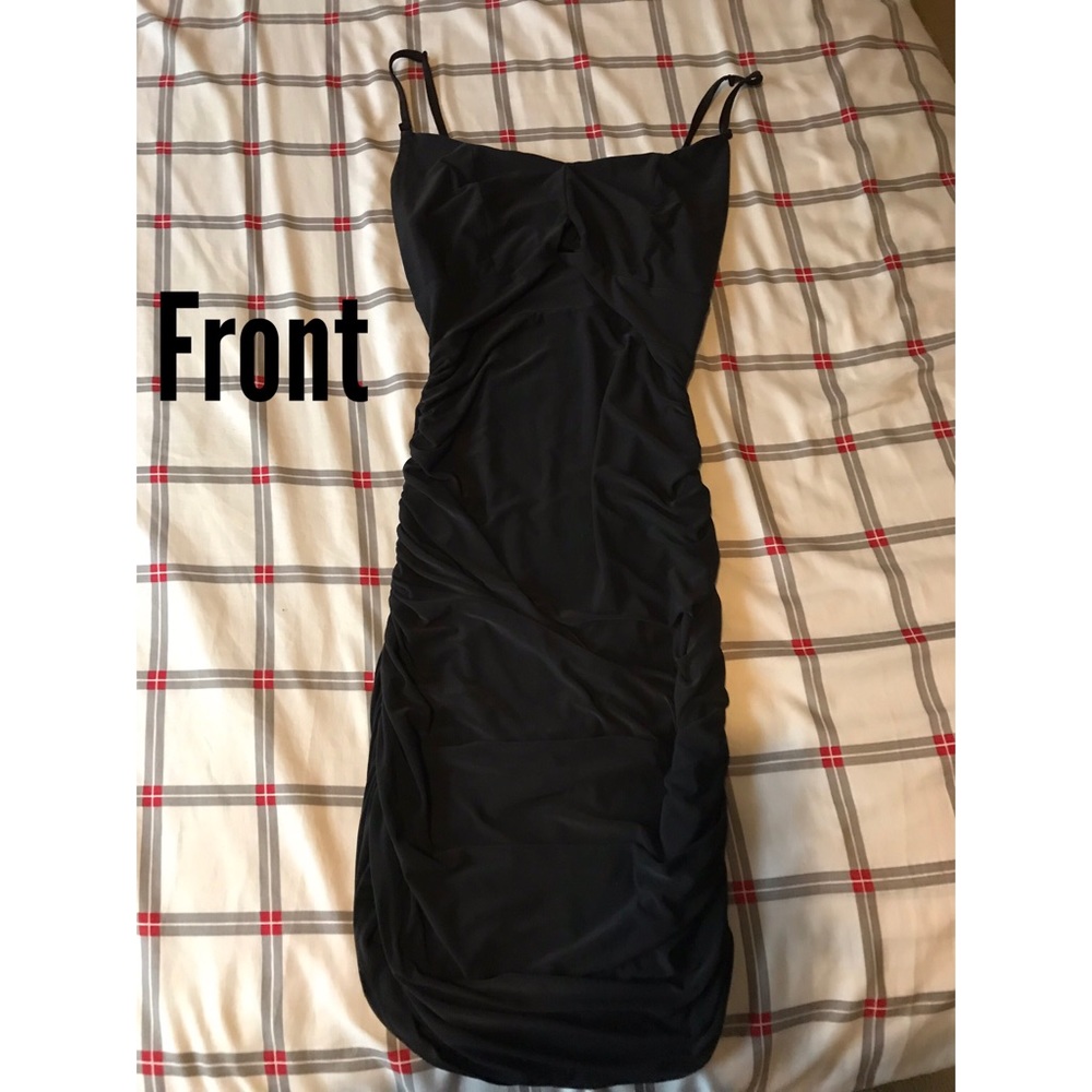 Black spaghetti strap dress
